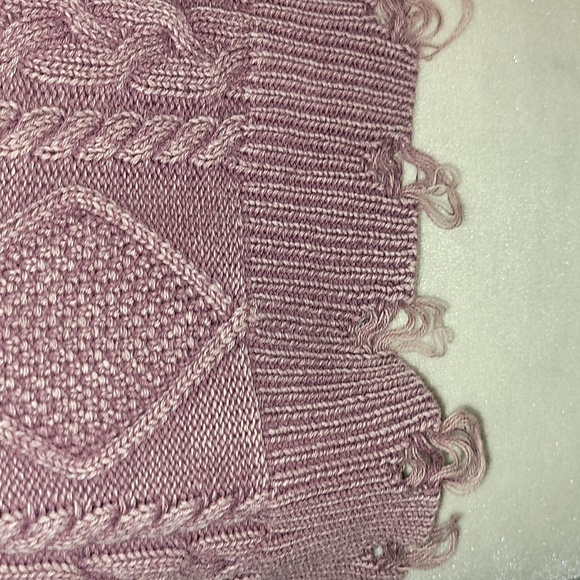 Boohoo Muave Acid Washed Cable Knit V-neck Tank Top - Picture 3 of 7